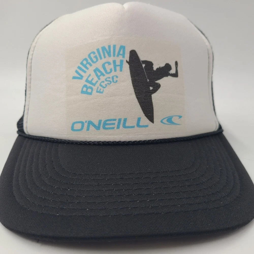 O'Neill Hat Snapback Trucker Mesh White Black Virginia‎ Beach ECSC Surf Logo Men